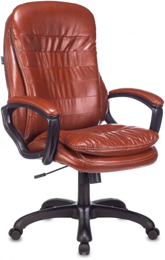 T-9950LT/BROWN Кресло руководителя Бюрократ T-9950LT коричневый Boroko-37 эко.кожа крестовина пластик