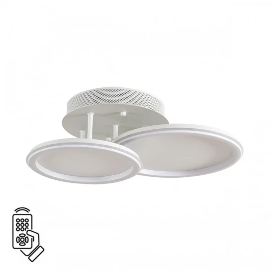 8380/45CL Умная люстра потолочная Lumion Alis Smart 8380/45CL белый, металл/акрил с ПДУ и голосовым управлением LED 45W 3000-6500К 220V