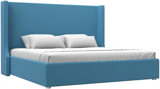 123621 Кровать интерьерная Ларго 200 (Голубой/Рогожка) Лига Диванов арт.123621