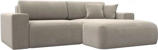 121364 Диван угловой Лига-036 НПБ Классик правый угол (Бежевый/Микровельвет) Лига Диванов арт.121364