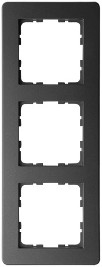 G1103PB Рамка на 3 поста (черный матовый) Jasmart G-Flex G1103PB