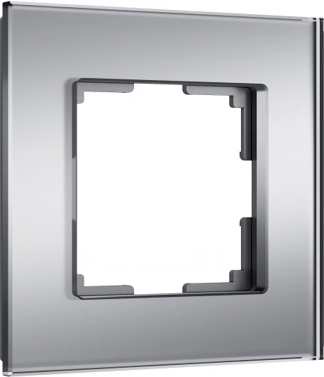 W0013106 Рамка на 1 пост (серебряный, стекло soft-touch) Werkel W0013106 (a064568)