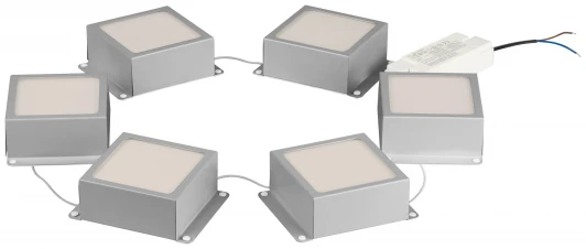 SPO-646-3-5K-S6 Точечный светильник светодиодный встраиваемый комплект из 6 шт. ЭРА SPO-6 SPO-646-3-5K-S6