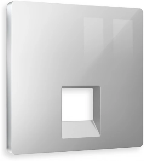 AP4120 Лицевая панель Ambrella Volt ALFA (Серебро глянец) для компьютерной/телефонной розетки RJ-45/RJ-11 QUANT AP4120