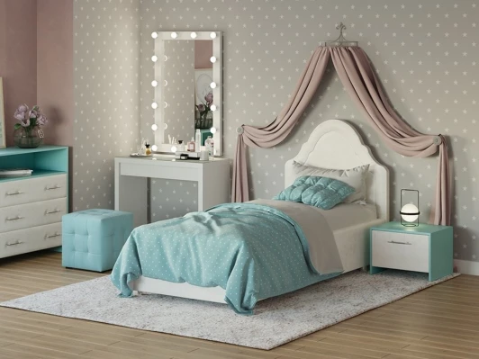 1915666 PROxSON Кровать Эльза (Ткань: Велюр Лофти Лён) 80x190