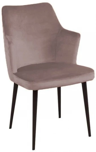 82225 Стул с подлокотниками Top Concept Hunt, бархат пепельно-бежевый 25 / черный конус