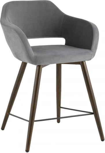 УТ000025168 Стул полубарный Stool Group Саймон велюр тёмно-серый УТ000025168