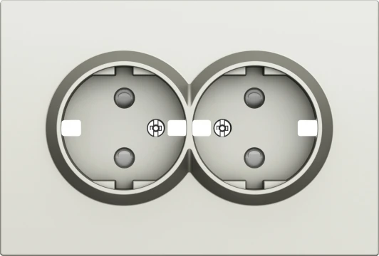 DS22251 Накладка для розетки 2-й с заземлением, со шторками 16A 250 В~, шампань Donel S08 DS22251