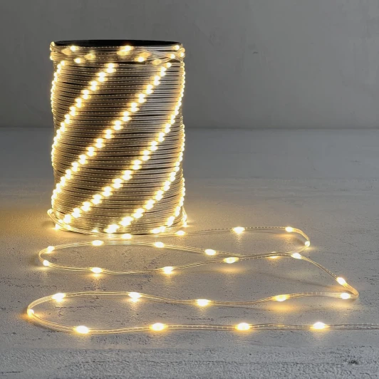 RPro10-1m-1WW Гирлянда Роса Про 1м тепло-белая 24В, 10 LED, провод прозрачный ПВХ, IP65 Laitcom RPro10-1m-1WW