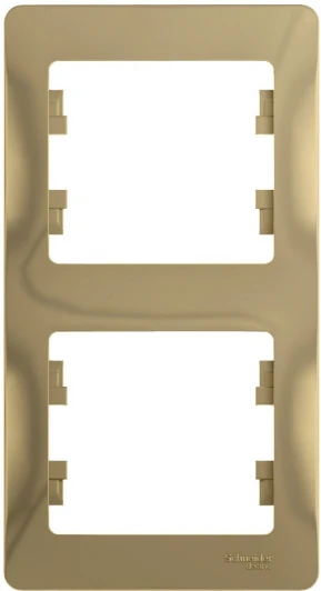 GSL000406 Рамка на 2 поста (титан) Systeme Electric GSL000406