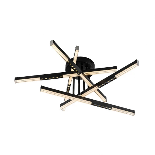 L5115-5 BK Потолочная люстра светодиодная на штанге с пультом с регулировкой цветовой температуры LED4U L5115-5 BK