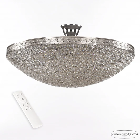 19321/55IV/LED-DIM Ni Потолочная люстра на штанге Bohemia 1932 19321/55IV/LED-DIM Ni (регулировка яркости, 220V, пульт управления, круглые)