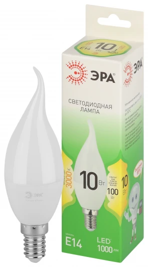 LED BXS-10W-830-E14 GL Лампочка светодиодная E14 8W ЭРА LED BXS-10W-830-E14 GL