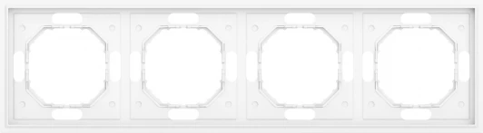 DS21403 Рамка 4-я, глянцевый белый Donel S08 DS21403