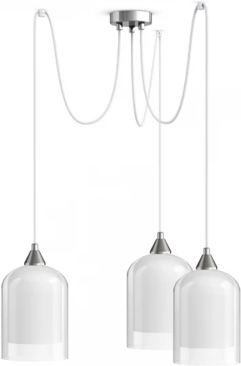 PND.115.03.04.002.CH-S.26.TR-S.27.WH Подвесной светильник 33 ИДЕИ PND.115.03.04.002.CH-S.26.TR-S.27.WH (220V, на проводе)