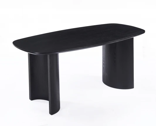 УТ000043133 Стол обеденный Linudo 180х90 шпон дуба черный Stool Group УТ000043133