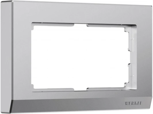 W0081865 Рамка для двойной розетки (серебряный матовый) Werkel W0081865 (a063458)