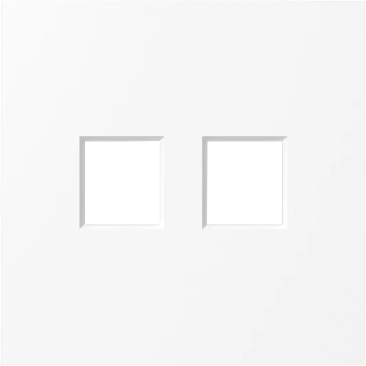 DS86903 Накладка 2-я для розеток RJ45,TV,SAT, глянцевый белый Donel S08 DS86903