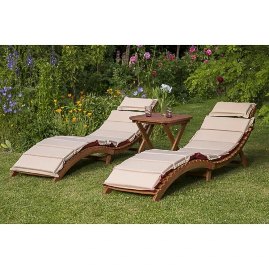 AFM-803A-T133 2pcs Beige Комплект шезлонги и столик Afina AFM-803A-T133 2pcs Beige