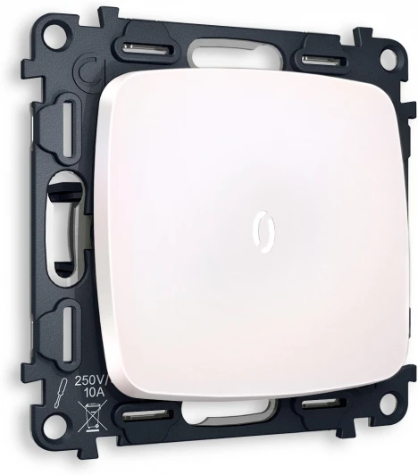 MO202015 Комплект механизма Ambrella Volt 1-клавишного выключателя с подсветкой 5600K OMEGA MO202015 Жемчуг QUANT