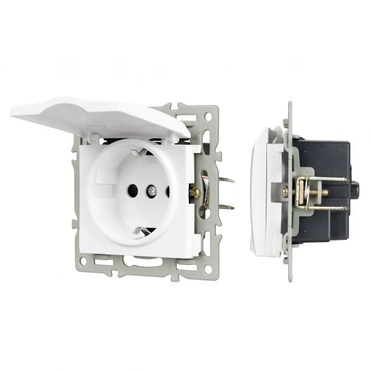 043745 Механизм розетки влагозащищённый SCT-MCP-PL-WH (250V, 16A) (Arlight) 043745