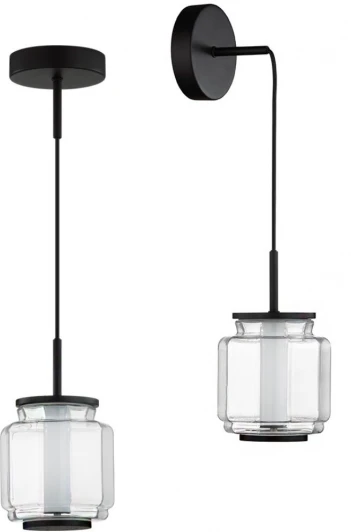 5409/5L Подвесной светильник Odeon Light Jam 5409/5L черный/прозрачный/металл/стекло/акрил LED 5W 3000K 304Лм