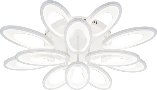 10242/12LED Потолочная люстра светодиодная Escada Ecla 10242/12LED 155Вт, 11260Лм, ночник,  металл/акрил, белый