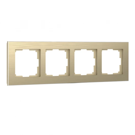 W0041711 Рамка на 4 поста Aluminium (шампань) Werkel W0041711 (a052315)
