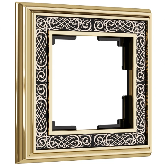 W0011430 Рамка на 1 пост (золото/черный) W0011430 (a051328)