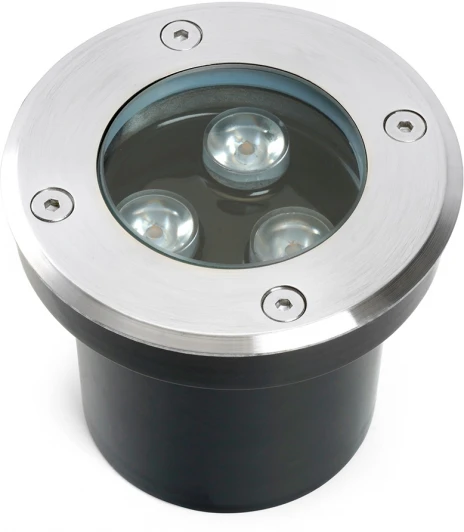 48452 Встиваемый светодиодный свтельник (грунтовый) Feron SP2801 48452 3W, AC12-24, низковольтный, 3000К, черный, Dвн.диаметр:70m (круглые, IP67)