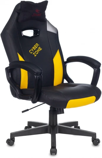 HERO CYBERZONE Кресло игровое Zombie HERO CYBERZONE черный/желтый эко.кожа с подголов. крестовина пластик