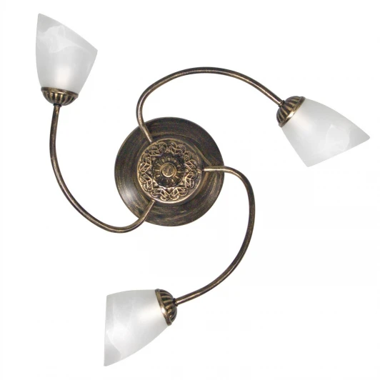 S9126-3 Люстра потолочная Day&Night, 3 плафона, черный с золотом и белым