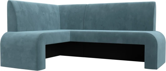 126129L Диван кухонный угловой Кармен левый угол (Бирюзовый/Велюр) Лига Диванов арт.126129L