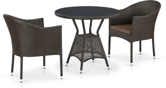 T707ANS/Y350-W53 2Pcs Brown Комплект плетеной мебели Afina T707ANS/Y350-W53 2Pcs Brown