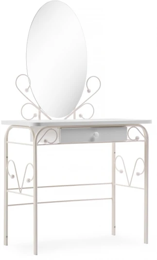 446224 Туалетный столик Woodville Клео 3 белый / белый 446224