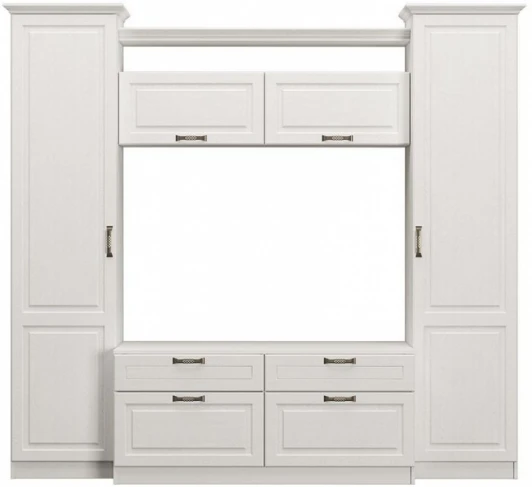 357756 Стенка Mobi Ливерпуль белый ясень ваниль НМ-1012-100 комплектация 2 арт.357756