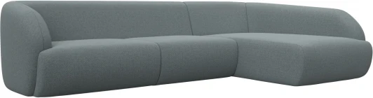 124716 Диван угловой Лига-041 правый угол (Серый/Рогожка) Лига Диванов арт.124716