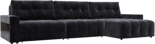 128972 Диван угловой с полками Лига-053 НПБ Лонг Лига Диванов (Велюр) арт.128972