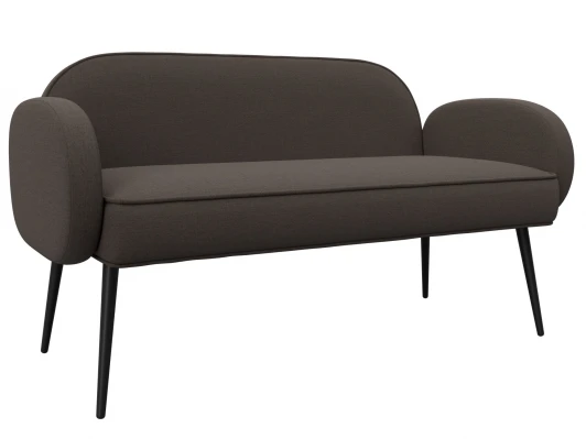 131081 Диван прямой Лига-086 (Фанера/Металл/Рогожка/Коричневый) Лига Диванов 131081