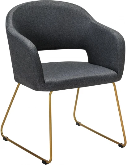 410118134h_Dark grey Кресло Oscar тёмно-серый/Линк золото R-Home арт.410118134h_Dark grey