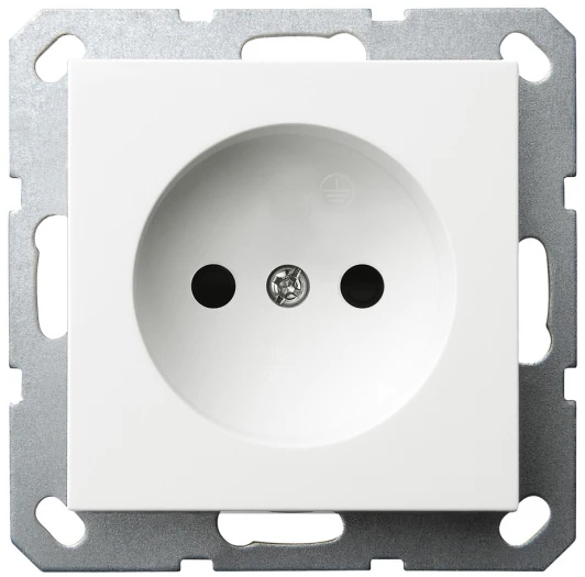 G5503W Розетка без заземления со шторками (белый глянцевый) Jasmart G-Classic G5503W