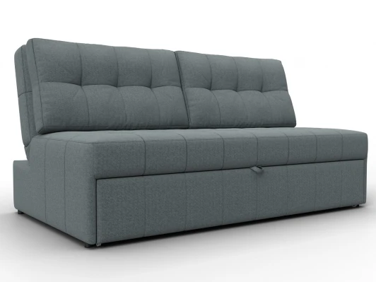 134914 Диван прямой Лига-107 (160) (ЛДСП,Брус,Фанера,Рогожка/Серый) Лига Диванов 134914