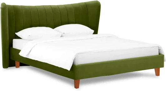 574955 Кровать Queen II Agata L ОГОГО (арт.574955), (Ткань/Зеленый)
