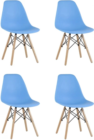 УТ000037603 Стул Stool Group Eames Style DSW голубой x4 (разборный каркас) арт.УТ000037603