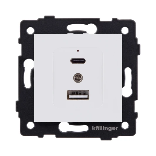 REA-037WM Розетка USB A+C 20W белый матовый Kollinger REA-037WM для Aspekt, Eleganz, Reflex