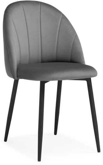 542621 Стул Notta на металлокаркасе Логан темно-серый / черный 542621