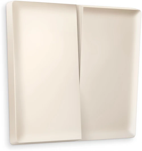 AP3230 Лицевая панель Ambrella Volt ALFA (Бежевый матовый) для 2-кл выключателей QUANT AP3230