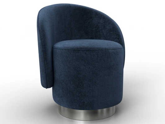 136471 Кресло Лига-108 (Фанера,ДСП,Брус,Велюр/Синий) Лига Диванов 136471