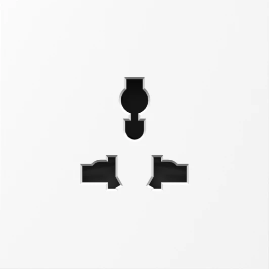 DS11603 Накладка для розетки мультистандарт, со шторками 16A 250 В~, глянцевый белый Donel S08 DS11603