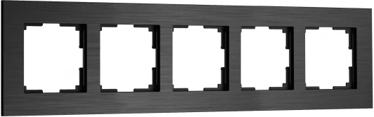 W0053508 Рамка на 5 постов (черный алюминий) Werkel W0053508